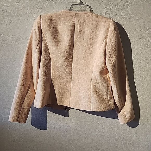 Karl Lagerfeld Career Jacket Full Zip Pastel Pink Women’s Size 8 Cardigan - Picture 5 of 5